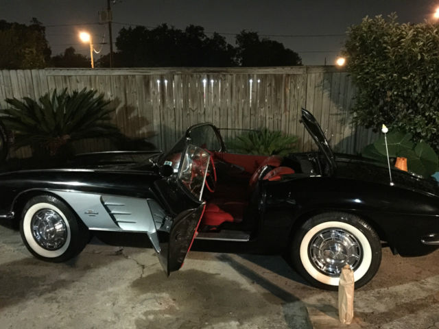 1961 Black Chevrolet Corvette Convertible
