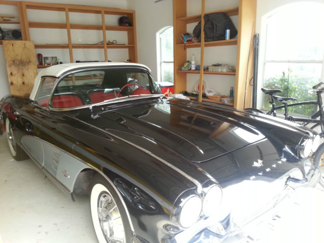 1961 Black Chevrolet Corvette Convertible