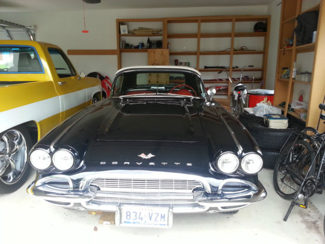 1961 Black Chevrolet Corvette Convertible