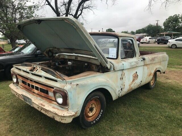 1961 Baby Blue Patina Ford F-100 Shortbed Unibody
