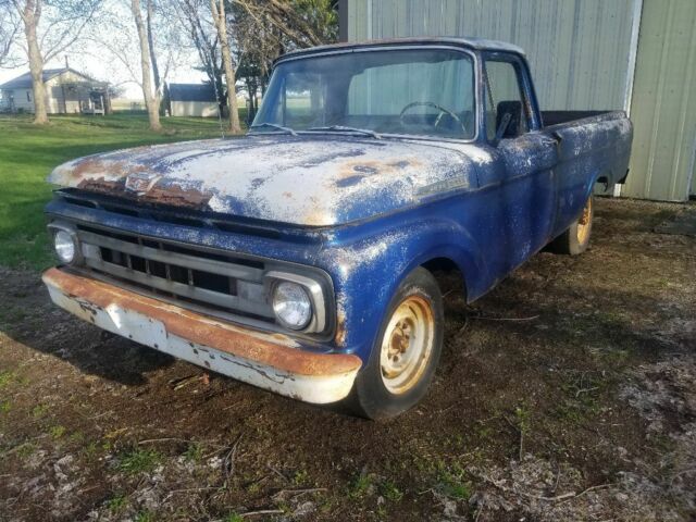 1961 Blue Ford F-250 Single cab