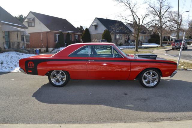 1969  viper red Dodge Dart Coupe