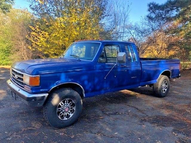 1989 Blue Ford F-250 Extended Cab Pickup