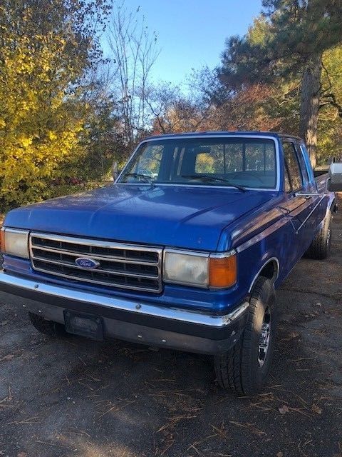 1989 Blue Ford F-250 Extended Cab Pickup