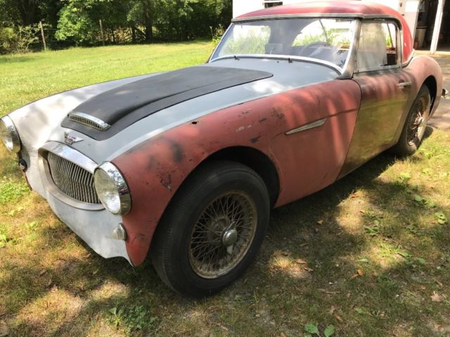 1962 Red Austin Healey 3000 Roadster