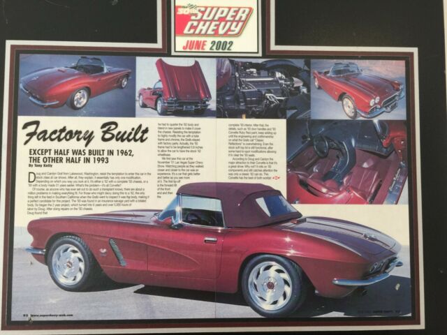 1962 Honduras Maroon Chevrolet Corvette Convertible