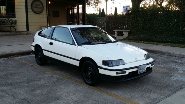 1990 White Honda CRX Hatchback