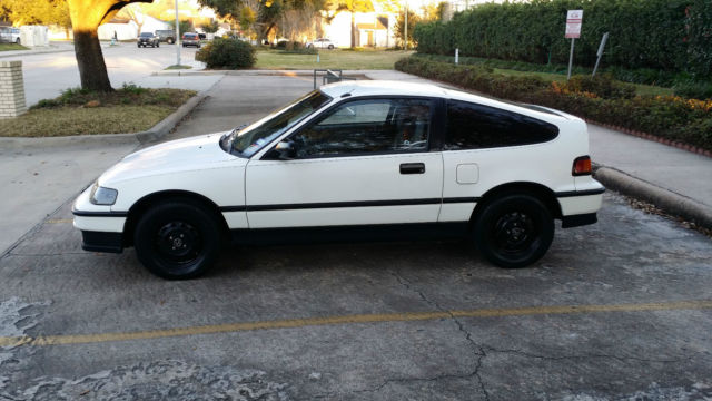 1990 White Honda CRX Hatchback