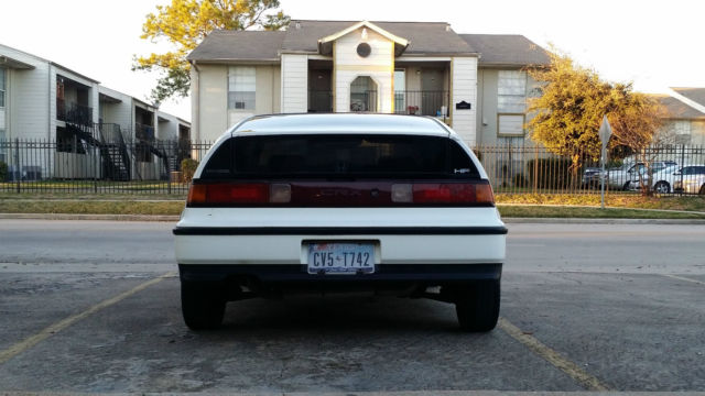 1990 White Honda CRX Hatchback