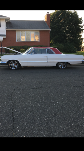 1963 White Chevrolet Impala 2 door