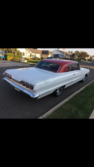 1963 White Chevrolet Impala 2 door