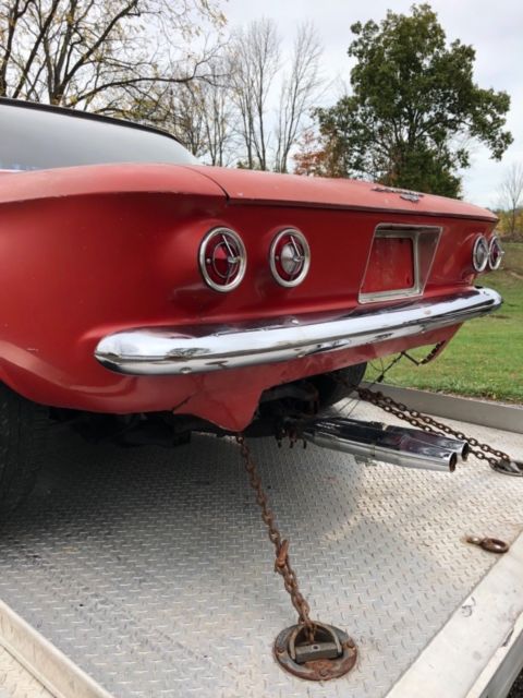 1963 Red Chevrolet Corvair Coupe