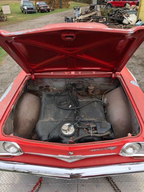 1963 Red Chevrolet Corvair Coupe