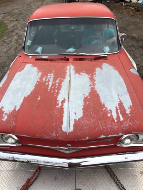 1963 Red Chevrolet Corvair Coupe