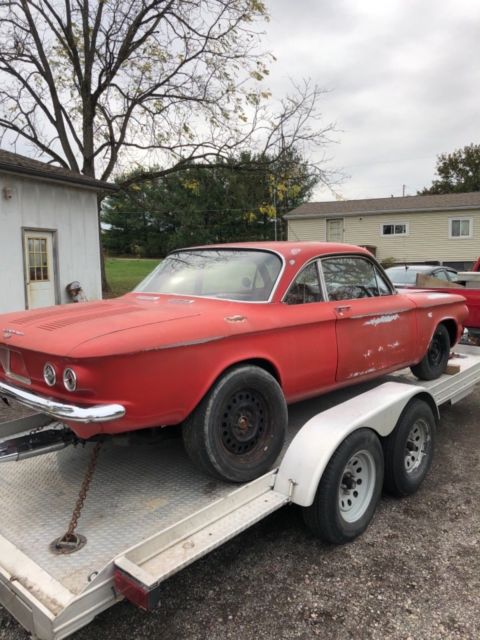1963 Red Chevrolet Corvair Coupe