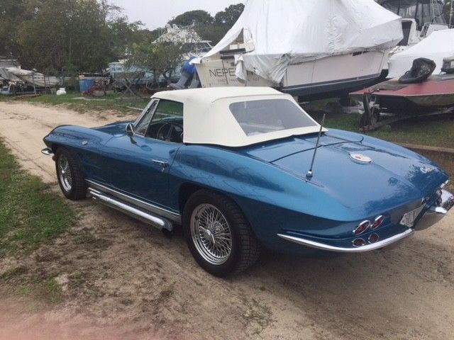1963 Blue Chevrolet Corvette Convertible