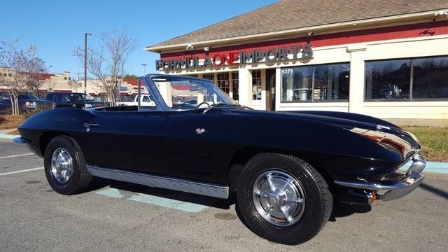 1963 Black Chevrolet Corvette Convertible