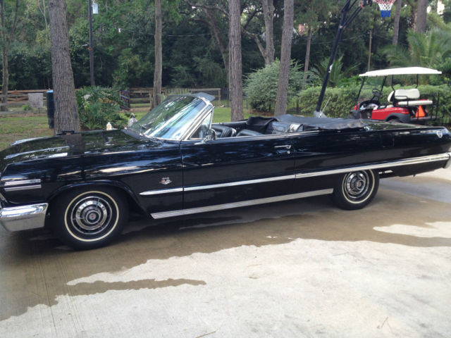 1963 Black Chevrolet Impala Convertible