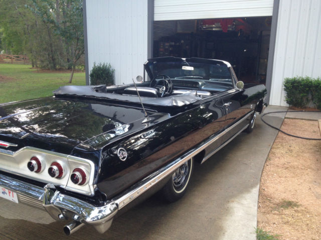 1963 Black Chevrolet Impala Convertible