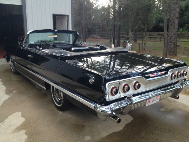 1963 Black Chevrolet Impala Convertible
