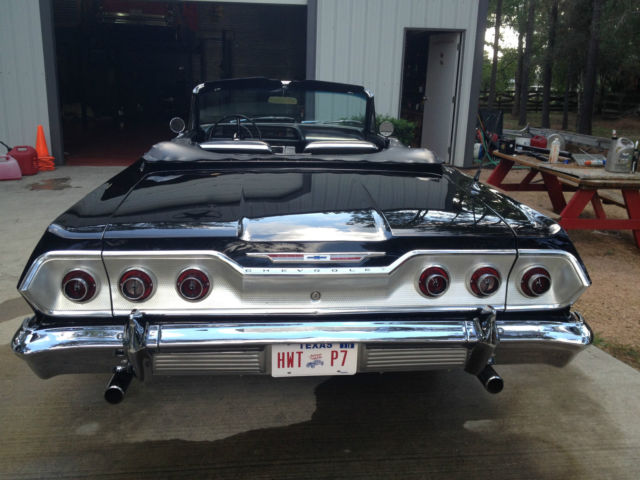1963 Black Chevrolet Impala Convertible