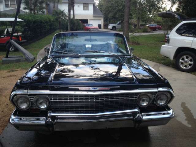 1963 Black Chevrolet Impala Convertible