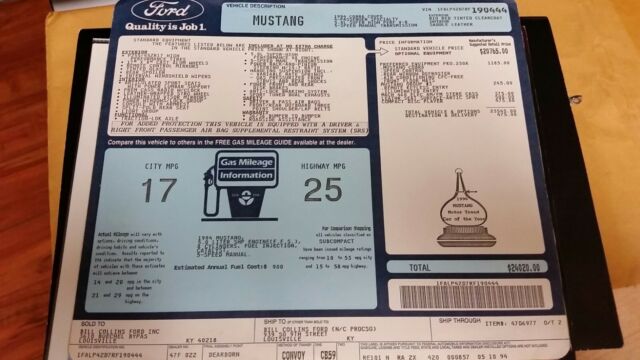 1994 Red Ford Mustang Coupe