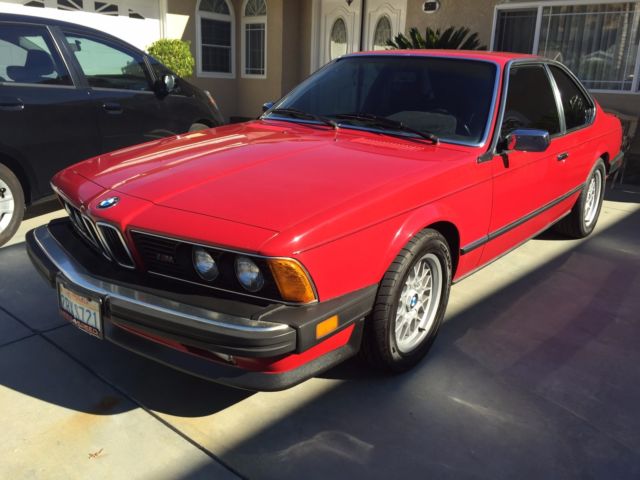 1985 Red BMW 6-Series