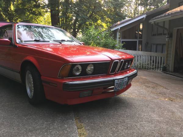 1989 Red BMW 6-Series Coupe