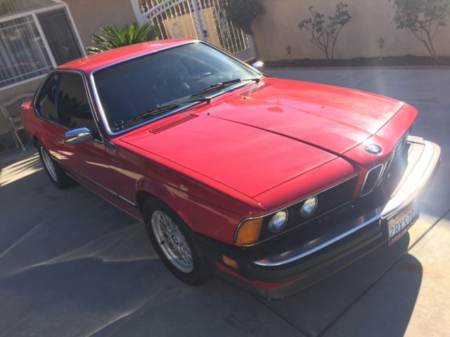 1985 Red BMW 6-Series