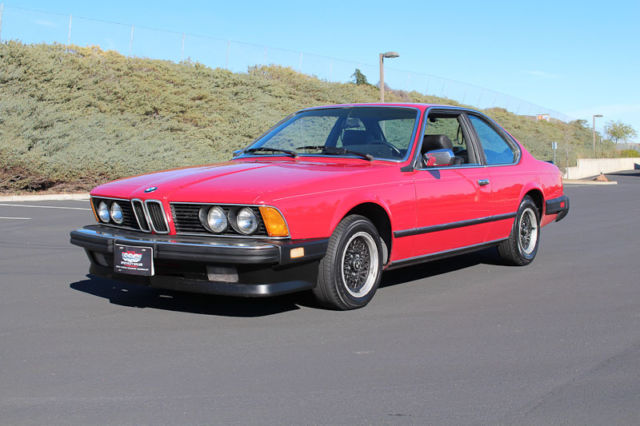 1986 Red BMW 6-Series Coupe