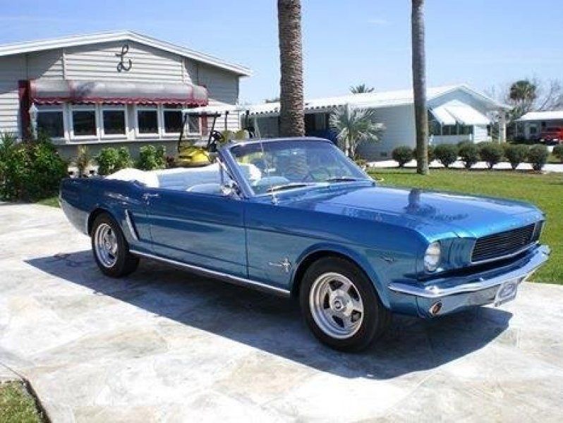 1964 Blue Ford Mustang Convertible