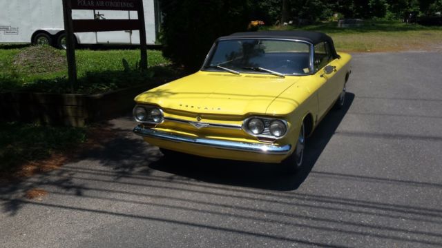 1964 Yellow Chevrolet Corvair Convertible