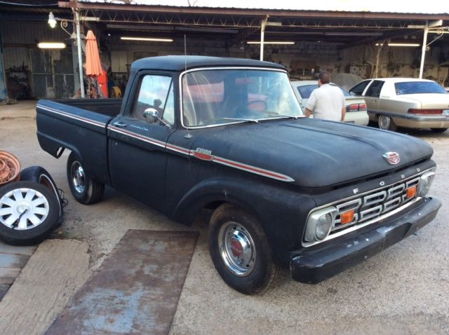 1964 Black Ford F-100 short wheel base pick up