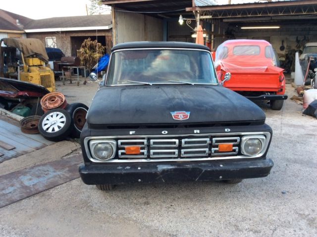 1964 Black Ford F-100 short wheel base pick up