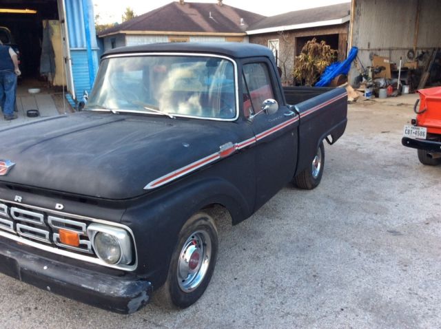 1964 Black Ford F-100 short wheel base pick up