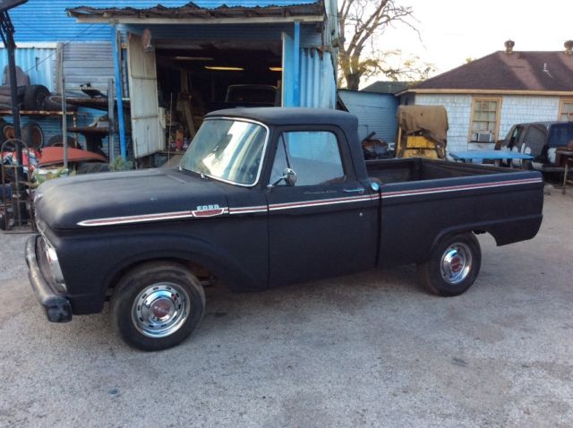 1964 Black Ford F-100 short wheel base pick up