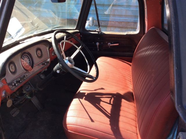 1964 Black Ford F-100 short wheel base pick up