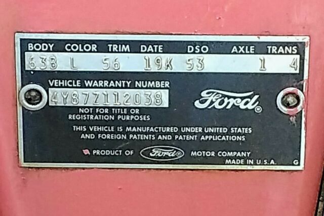 1964 Samoan Coral Ford Thunderbird 2 dr