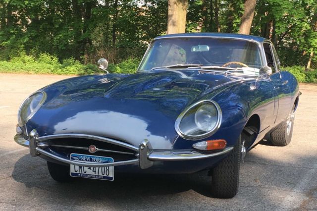 1964 Blue Jaguar E-Type Coupe