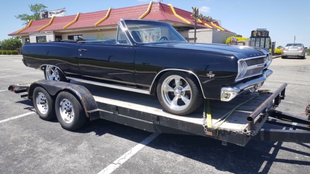 1965 Black Chevrolet Malibu Convertible