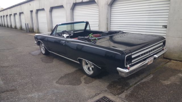 1965 Black Chevrolet Malibu Convertible