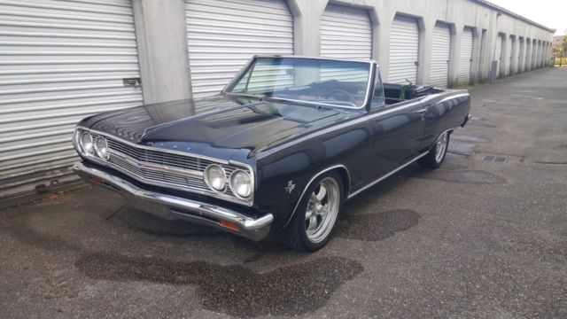 1965 Black Chevrolet Malibu Convertible