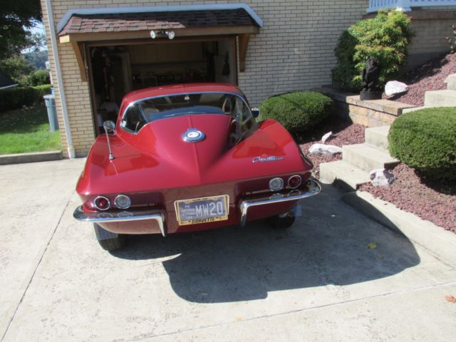 1965 Burgundy Chevrolet Corvette Coupe