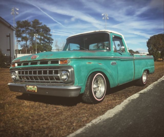 1965 Patina sea foam Ford F-100 Standard Cab Pickup