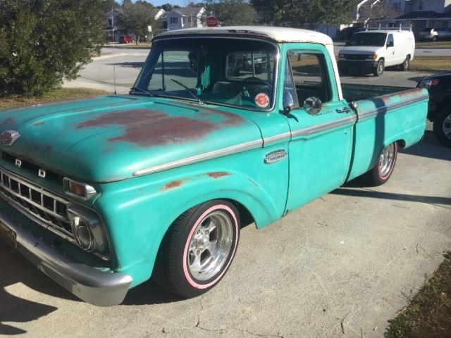 1965 Patina sea foam Ford F-100 Standard Cab Pickup