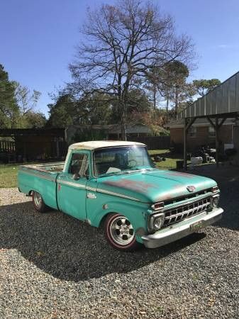 1965 Patina sea foam Ford F-100 Standard Cab Pickup