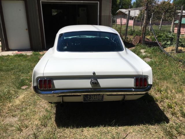 1965 White Ford Mustang Fastback