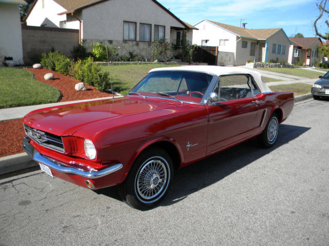 1965 Red Ford Mustang