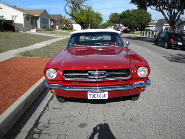 1965 Red Ford Mustang
